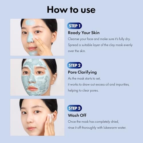 TOSOWOONG Real Blackhead Mud Mask - Pore Purifying Clay Mask for Face & Nose, Deep Cleansing, Oil Control, 3.52 oz Avelisse