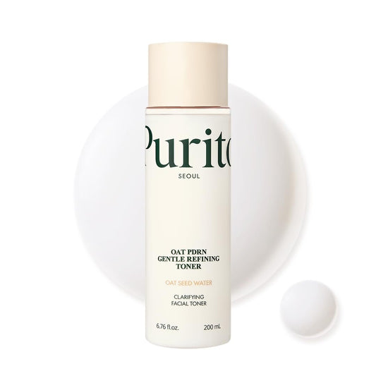 PURITO Oat PDRN Gentle Refining Toner – 200 mL (6.76 fl.oz) | Korean Exfoliating Toner with 99% Pure Oat PDRN for Acne-Prone Skin, Vegan & Non-Comedogenic Avelisse