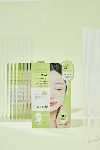 Snail + Hyaluronic Acid Face & Neck Serum Sheet Mask Set (5 pcs) – Deep Hydration, Skin Repair, Dual-Area Care, Nourishing Formula - görsel 6