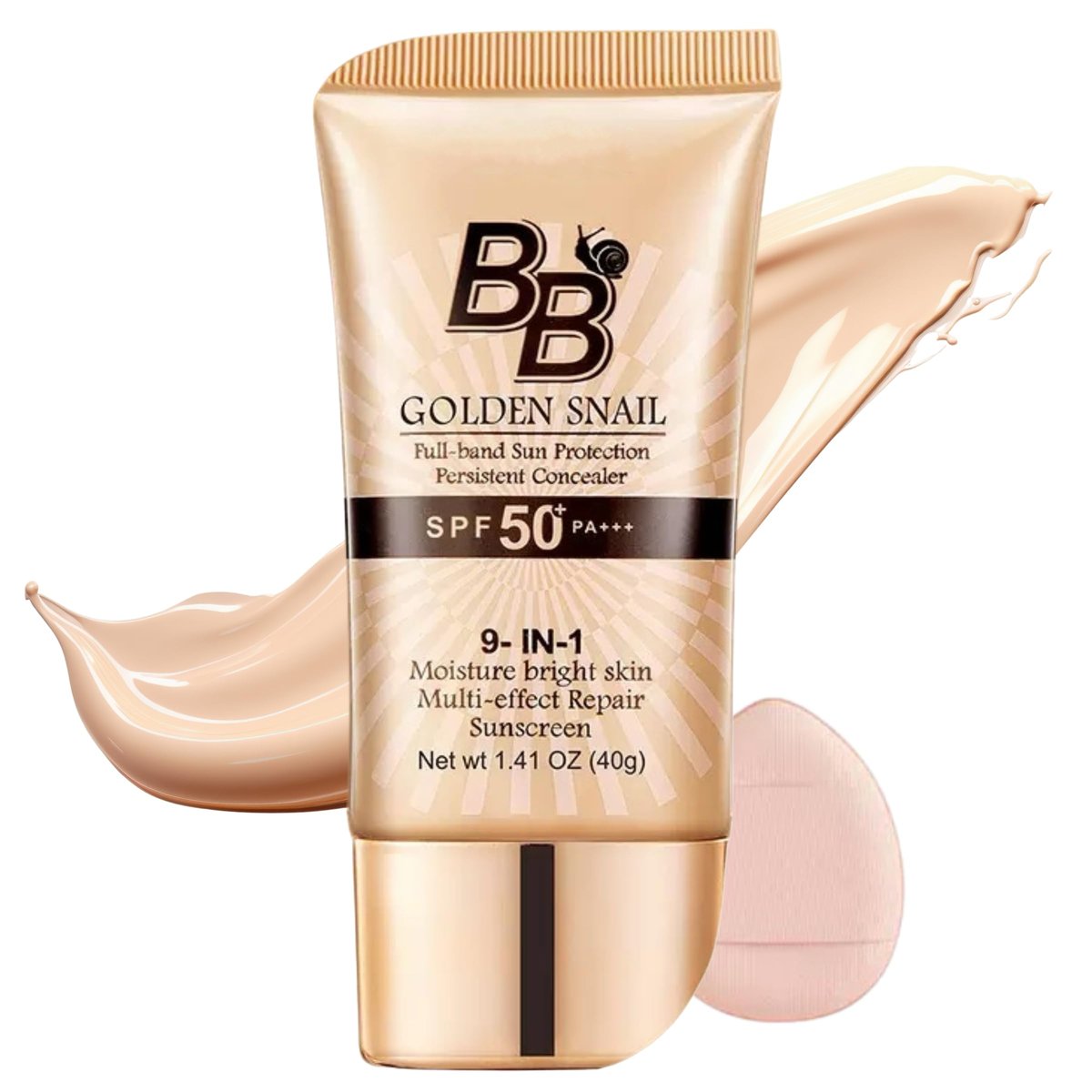 9-in-1 BB Cream Tinted Moisturizer with SPF 50, Full Coverage Foundation Concealer, Oil-Free Sunscreen for All Skin Types, Natural Color #01 - görsel 1