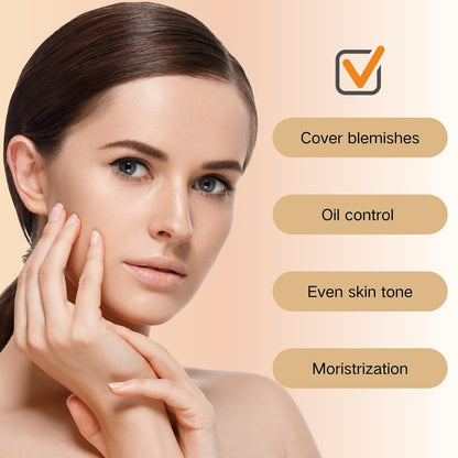 9-in-1 BB Cream Tinted Moisturizer with SPF 50, Full Coverage Foundation Concealer, Oil-Free Sunscreen for All Skin Types, Natural Color #01