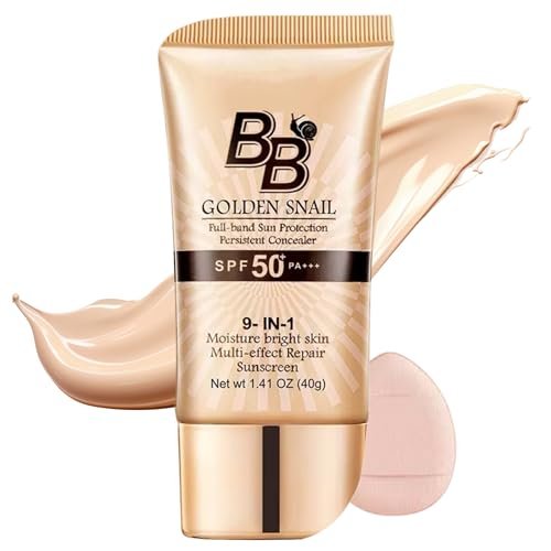 9-in-1 BB Cream Tinted Moisturizer with SPF 50, Full Coverage Foundation Concealer, Oil-Free Sunscreen for All Skin Types, Natural Color #01 - görsel 2