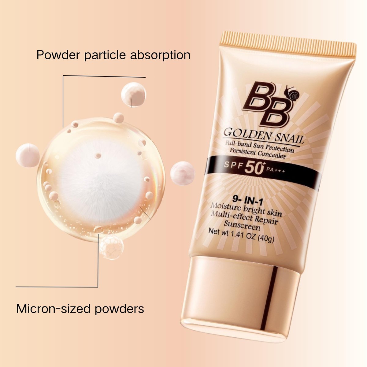 9-in-1 BB Cream Tinted Moisturizer with SPF 50, Full Coverage Foundation Concealer, Oil-Free Sunscreen for All Skin Types, Natural Color #01 - görsel 13