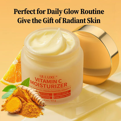 Vitamin C Face Moisturizer with Turmeric & Niacinamide - Brightening Anti-Aging Cream for Dark Spots, Wrinkles & Uneven Tone - Hydrating Face Moisturizer for All Skin Types, 2.3 oz Avelisse