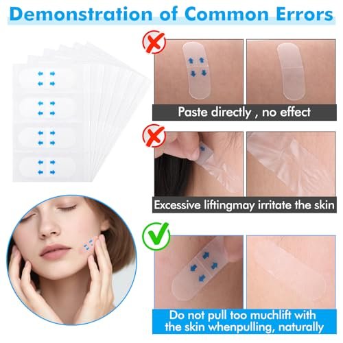 Larrel 120PCS Face Lift Tape – Invisible Waterproof Face Lifting Stickers for Instant Neck Tightening, Double Chin, Jowls, and Sagging Skin Avelisse