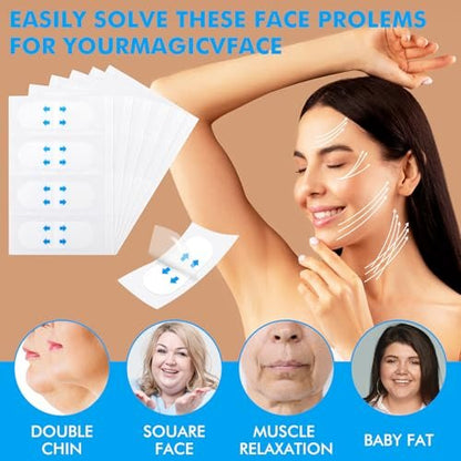 Larrel 120PCS Face Lift Tape – Invisible Waterproof Face Lifting Stickers for Instant Neck Tightening, Double Chin, Jowls, and Sagging Skin Avelisse