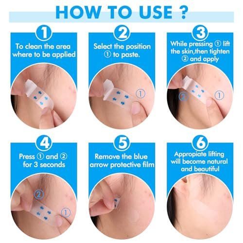 Larrel 120PCS Face Lift Tape – Invisible Waterproof Face Lifting Stickers for Instant Neck Tightening, Double Chin, Jowls, and Sagging Skin Avelisse