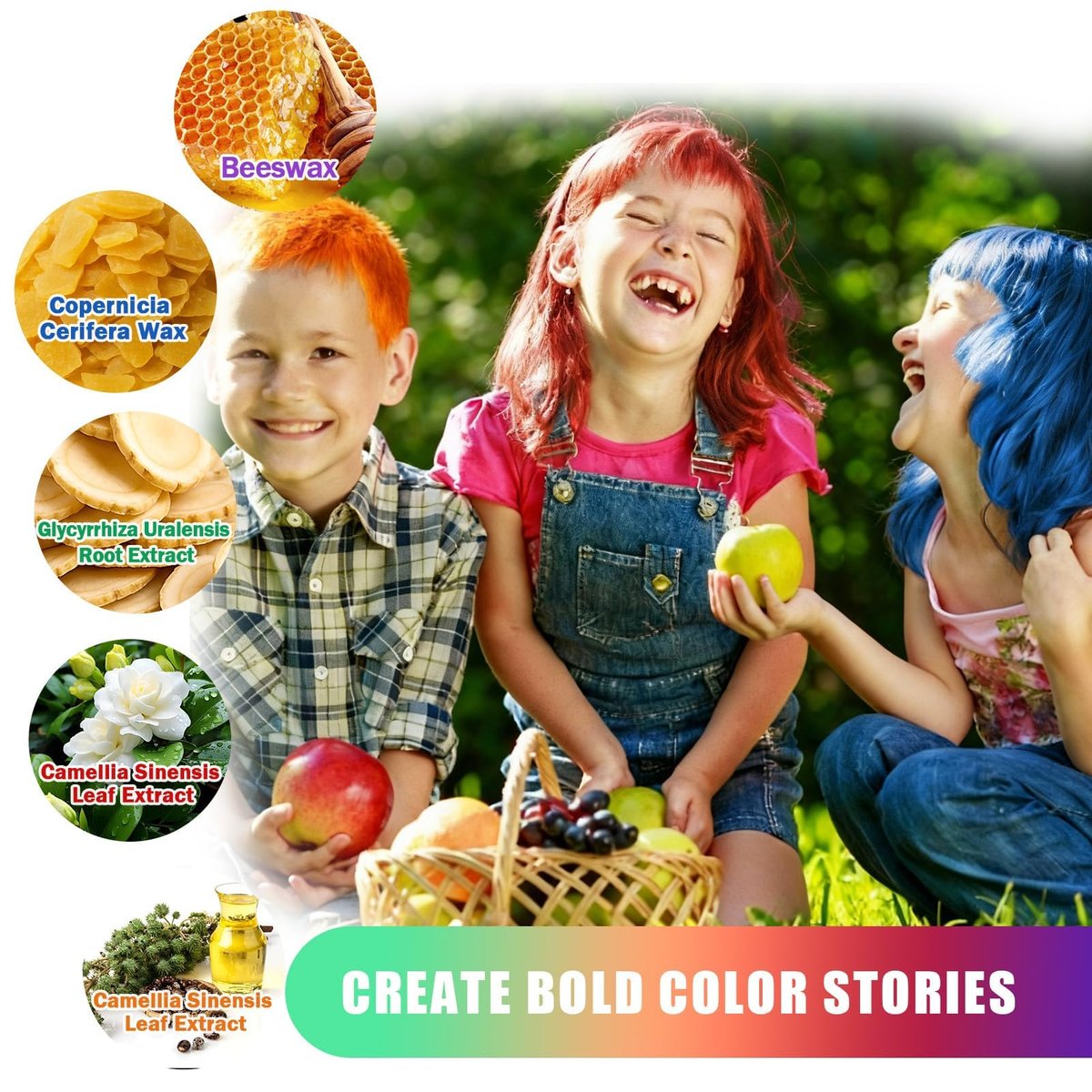 10Pcs Temporary Hair Color Wax for Christmas Party, Daily Party Cosplay Stocking Stuffers - Washable Hair Chalk Natural Instant Hair Color for Women, Kids, Teens, Men (40g Each, Assorted Colors) Avelisse