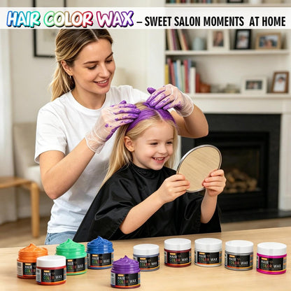 10Pcs Temporary Hair Color Wax for Christmas Party, Daily Party Cosplay Stocking Stuffers - Washable Hair Chalk Natural Instant Hair Color for Women, Kids, Teens, Men (40g Each, Assorted Colors) Avelisse