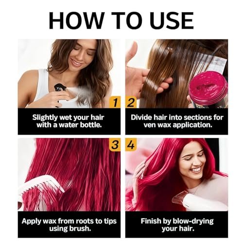 10Pcs Temporary Hair Color Wax for Christmas Party, Daily Party Cosplay Stocking Stuffers - Washable Hair Chalk Natural Instant Hair Color for Women, Kids, Teens, Men (40g Each, Assorted Colors) Avelisse