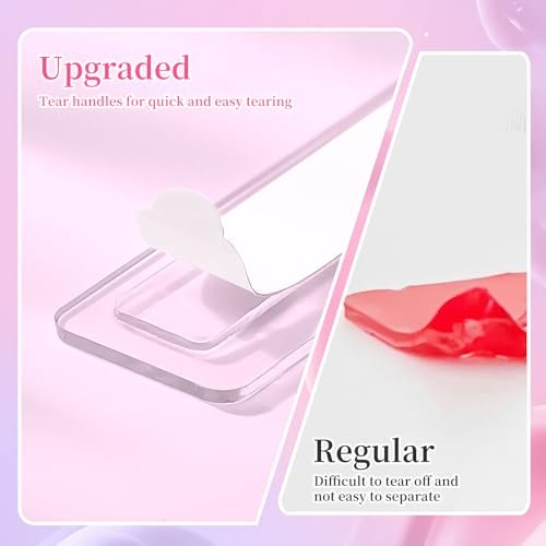 BQAN 12 Sheets Double Sided Nail Tape for Press On Nails Storage - Clear Acrylic Adhesive Mounting Tapes for Nail Design Display, Fake Nail Storage, Manicure Packaging Organize (360 Pieces) - görsel 14