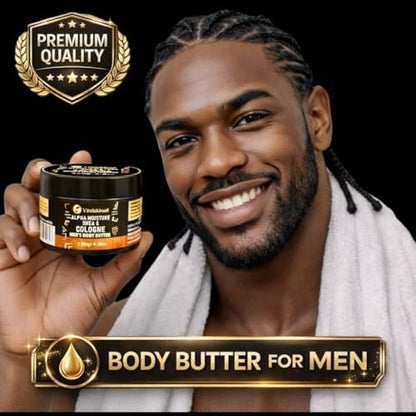VITALSKINOIL Body Butter for Men – Shea and Cologne Scented Body Cream for All Skin Types (1 oz) Avelisse