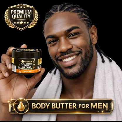 VITALSKINOIL Body Butter for Men – Shea and Cologne Scented Body Cream for All Skin Types (1 oz) Avelisse