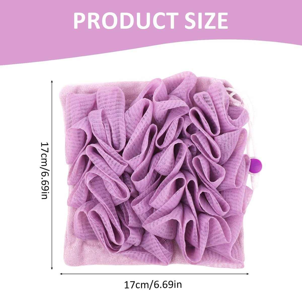 VZYUVY 3-Pack Loofah Washcloth – 2-in-1 Machine Washable Loofah Cloth for Bar Soap, Multicolor - görsel 3