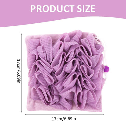 VZYUVY 3-Pack Loofah Washcloth – 2-in-1 Machine Washable Loofah Cloth for Bar Soap, Multicolor