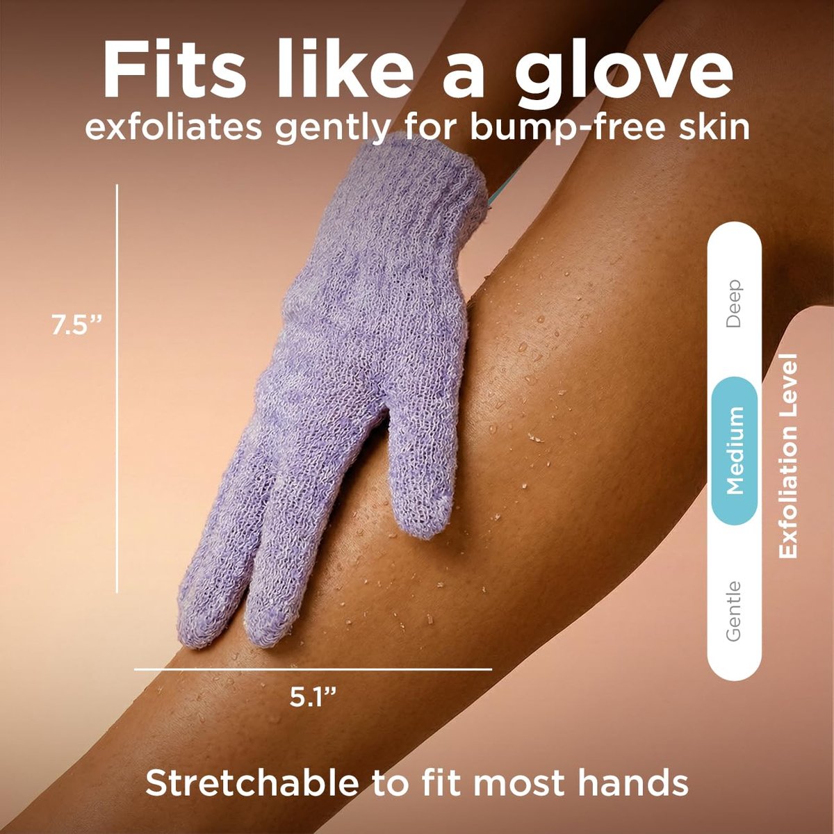 Love Being Scrubbed Body Exfoliating Gloves - 2 Pair (4 Gloves) Assorted Colors, Stretchy Exfoliating Body Scrubber for Bath & Shower, Body Exfoliator for Women & Men for Softer, Smoother Skin Avelisse