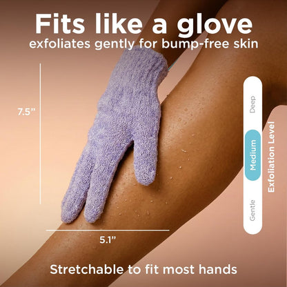 Love Being Scrubbed Body Exfoliating Gloves - 2 Pair (4 Gloves) Assorted Colors, Stretchy Exfoliating Body Scrubber for Bath & Shower, Body Exfoliator for Women & Men for Softer, Smoother Skin Avelisse