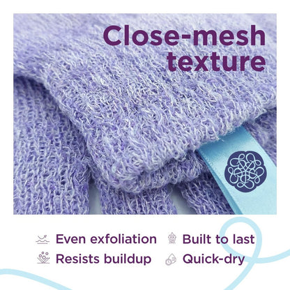 Love Being Scrubbed Body Exfoliating Gloves - 2 Pair (4 Gloves) Assorted Colors, Stretchy Exfoliating Body Scrubber for Bath & Shower, Body Exfoliator for Women & Men for Softer, Smoother Skin Avelisse