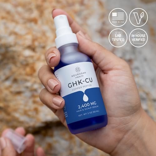 Neurogan GHK-Cu Copper Peptide Hair & Scalp Serum – 2400mg, 4% Copper Peptides – Fast-Absorbing, Water-Based Formula for Hair Softness & Shine – Cosmetic Dry Scalp Moisturizer Spray, Made in USA Avelisse