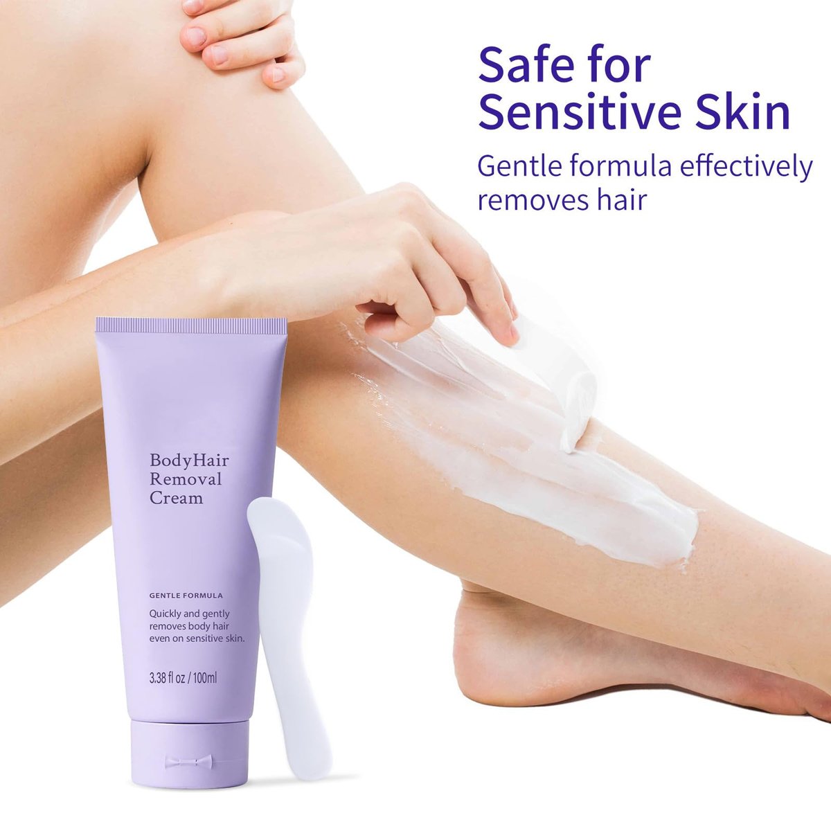 DaiLaiFu Gentle Hair Removal Cream for Body & Face, 3.38 fl oz – Painless & Safe for Sensitive Skin, Unisex Depilatory for Women & Men Avelisse