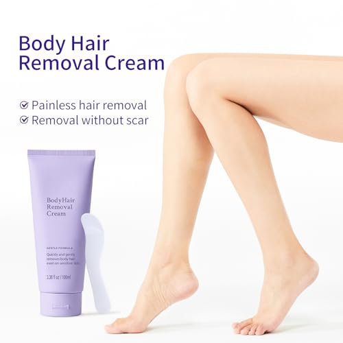 DaiLaiFu Gentle Hair Removal Cream for Body & Face, 3.38 fl oz – Painless & Safe for Sensitive Skin, Unisex Depilatory for Women & Men Avelisse