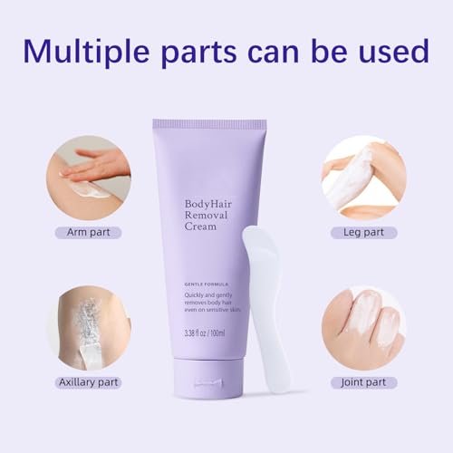 DaiLaiFu Gentle Hair Removal Cream for Body & Face, 3.38 fl oz – Painless & Safe for Sensitive Skin, Unisex Depilatory for Women & Men Avelisse