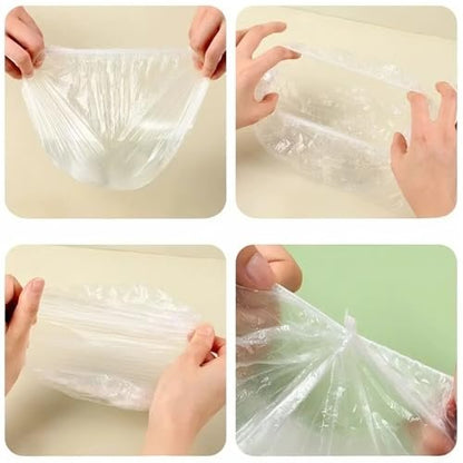 200 PCS Disposable Shower Caps – Large, Thickened & Waterproof Plastic Hair Bath Caps for Women & Men – Reusable Travel Essentials for Spa, Hotel, Salon, Home & Deep Conditioning (18.1 Inches, Clear) Avelisse