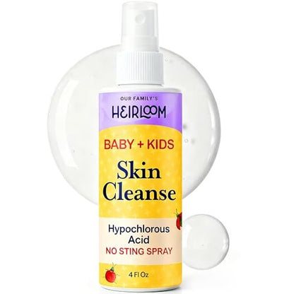 Hypochlorous Acid Spray for Kids – Soothes Diaper Rash, Baby Acne, Eczema & Minor Cuts – Non-Toxic, No Sting, 4 oz Avelisse