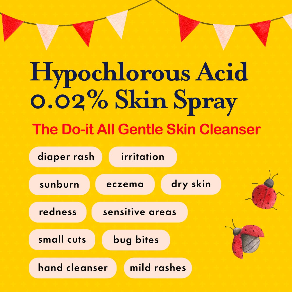 Hypochlorous Acid Spray for Kids – Soothes Diaper Rash, Baby Acne, Eczema & Minor Cuts – Non-Toxic, No Sting, 4 oz Avelisse