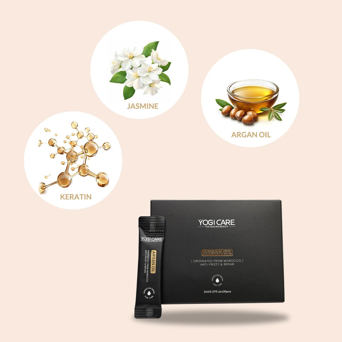 30-Pack Mini Moroccan Argan Oil Hair Oil (2ml Each) – Travel Size Hair Serum for Frizzy & Dry Damaged Hair, All Hair Types, with Vitamin E, Ideal for Business Trips, Holiday Gifts, Daily Use Avelisse