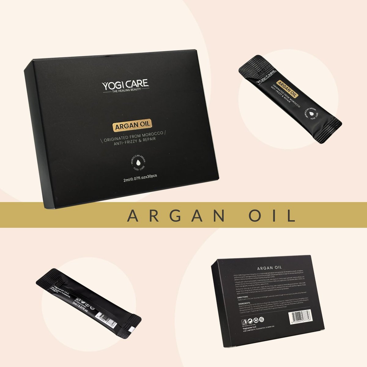 30-Pack Mini Moroccan Argan Oil Hair Oil (2ml Each) – Travel Size Hair Serum for Frizzy & Dry Damaged Hair, All Hair Types, with Vitamin E, Ideal for Business Trips, Holiday Gifts, Daily Use Avelisse
