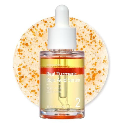 TOSOWOONG Real Turmeric Kojic Acid Serum - Brightening Serum with 7,000ppm Kojic Acid, 1,500ppm Turmeric, Alpha Arbutin, Astaxanthin, Glycolic Acid - Dark Spots & Freckle Corrector - Korean Skin Care, 33ml/1.11 fl.oz. Avelisse