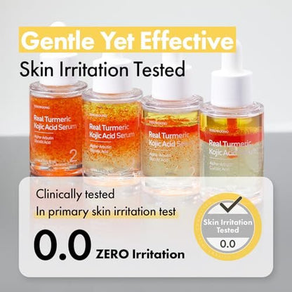 TOSOWOONG Real Turmeric Kojic Acid Serum - Brightening Serum with 7,000ppm Kojic Acid, 1,500ppm Turmeric, Alpha Arbutin, Astaxanthin, Glycolic Acid - Dark Spots & Freckle Corrector - Korean Skin Care, 33ml/1.11 fl.oz. Avelisse