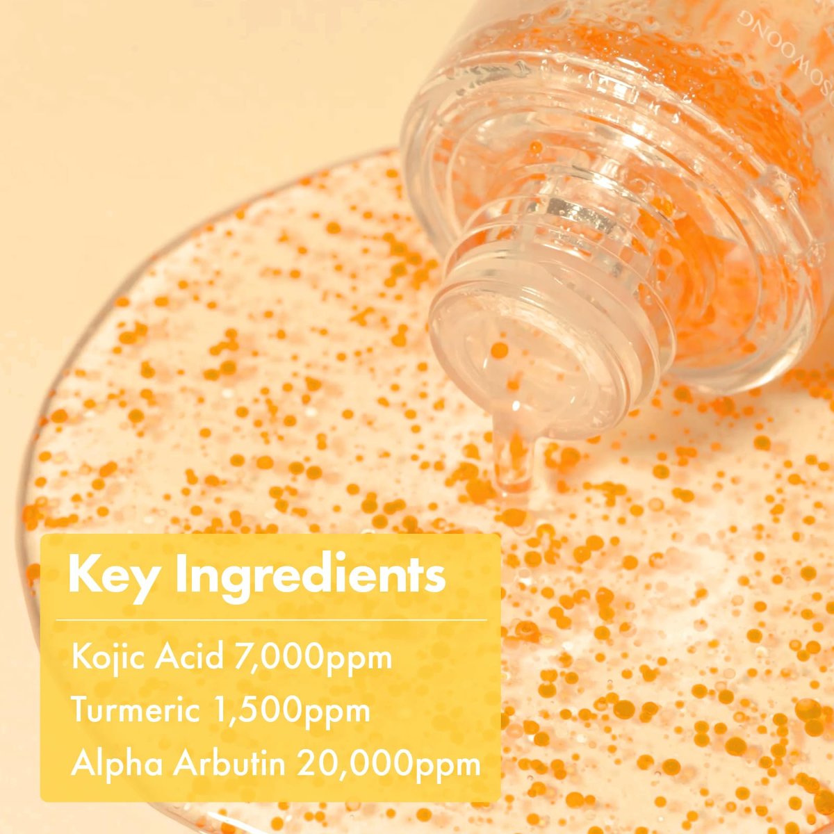 TOSOWOONG Real Turmeric Kojic Acid Serum - Brightening Serum with 7,000ppm Kojic Acid, 1,500ppm Turmeric, Alpha Arbutin, Astaxanthin, Glycolic Acid - Dark Spots & Freckle Corrector - Korean Skin Care, 33ml/1.11 fl.oz. Avelisse