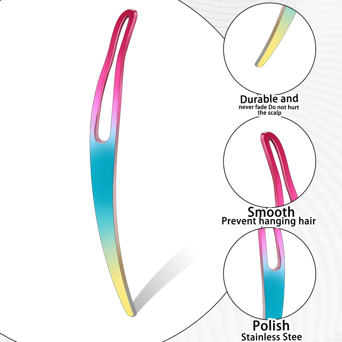 8pcs Interlocking Tool for Locs, Sisterlock Retighten Tool - Bent-Hook Shape Loc Needle for Dreadlock Tightening (4 Colors) - görsel 11