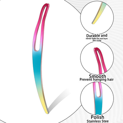 8pcs Interlocking Tool for Locs, Sisterlock Retighten Tool - Bent-Hook Shape Loc Needle for Dreadlock Tightening (4 Colors)