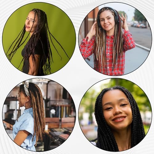 8pcs Interlocking Tool for Locs, Sisterlock Retighten Tool - Bent-Hook Shape Loc Needle for Dreadlock Tightening (4 Colors) - görsel 8