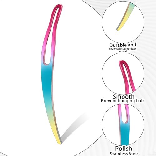 8pcs Interlocking Tool for Locs, Sisterlock Retighten Tool - Bent-Hook Shape Loc Needle for Dreadlock Tightening (4 Colors) - görsel 12