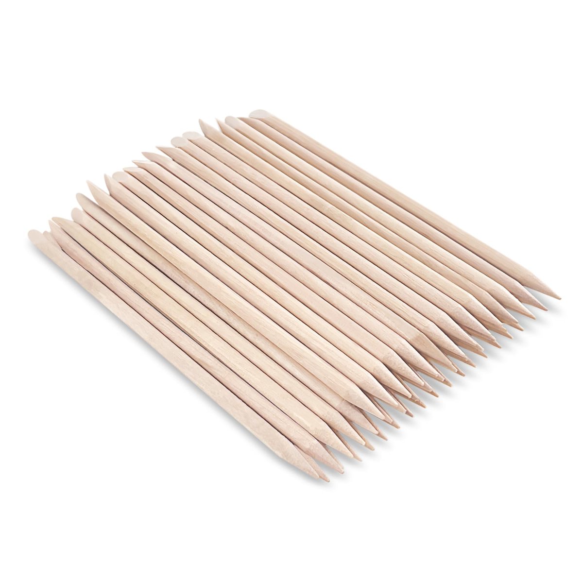 50 Pcs Orange Wood Sticks for Nails - 4.5" Double Sided Cuticle Sticks for Manicure & Pedicure - görsel 1