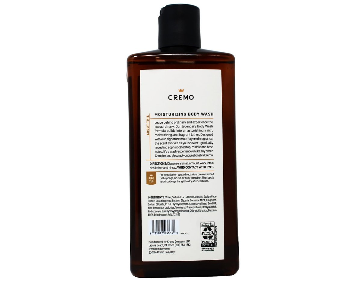 Cremo Body Wash Set – Palo Santo, Italian Bergamot & Golden Amber – 3 x 16 Fl Oz, Skin-Moisturizing Formula Avelisse