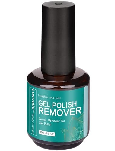 Lustrelle Gel Nail Polish Remover – Professional 2-5 Minute Gel Remover, No Foil Soaking or Wrapping Needed, Quick & Easy Nail Salon at Home