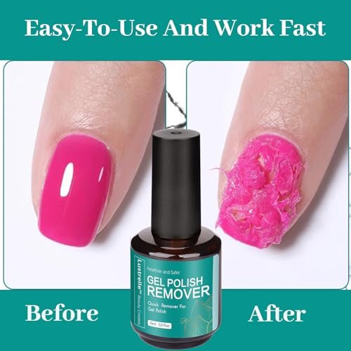 Lustrelle Gel Nail Polish Remover – Professional 2-5 Minute Gel Remover, No Foil Soaking or Wrapping Needed, Quick & Easy Nail Salon at Home - görsel 8