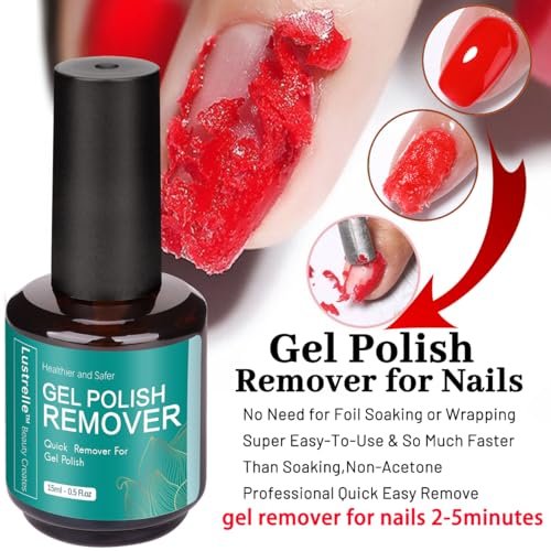 Lustrelle Gel Nail Polish Remover – Professional 2-5 Minute Gel Remover, No Foil Soaking or Wrapping Needed, Quick & Easy Nail Salon at Home - görsel 4