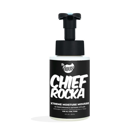 Chief Rocka Xtreme Moisture Mousse for Curly Hair – Curl Defining Hair Mousse with Lasting Hold, Frizz Control & Shine – Styling Foam for Wavy, Coily & Natural Hair, 8 oz Avelisse
