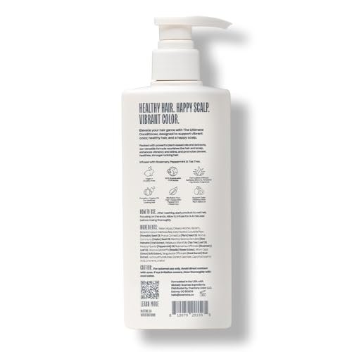 Overtone The Ultimate Conditioner: Hydrating & Strengthening Hair & Scalp Conditioner with Tea Tree & Peppermint, Vegan & Cruelty-Free, 13 Fl Oz Avelisse