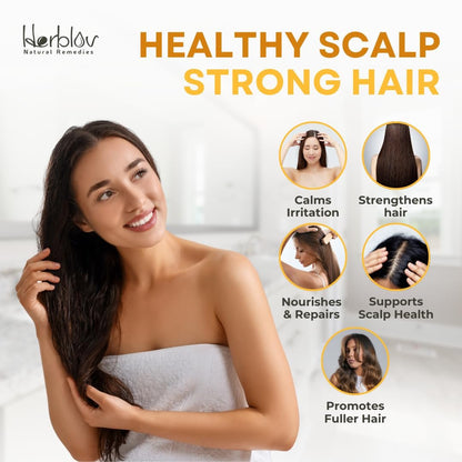 Herblov Eczema Shampoo – All-Natural Relief for Dry, Itchy, Flaky Scalp – Daily Dandruff & Psoriasis Treatment – 16 oz Avelisse