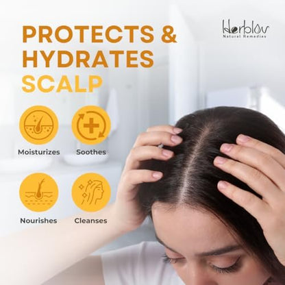 Herblov Eczema Shampoo – All-Natural Relief for Dry, Itchy, Flaky Scalp – Daily Dandruff & Psoriasis Treatment – 16 oz Avelisse