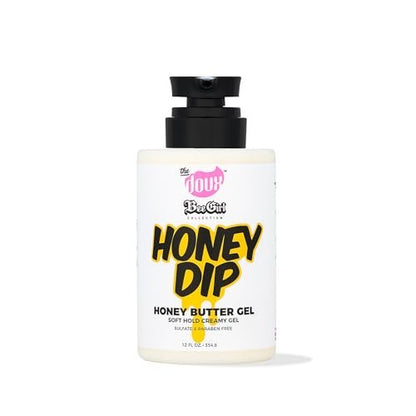 Bee Girls Honey Dip Honey Butter Gel for Curly Hair – Moisturizing Strong Hold Gel with Shine & Frizz Control for Styling – Curl Product for Women & Men, Natural, Coily & Wavy Hair, 12 oz Avelisse