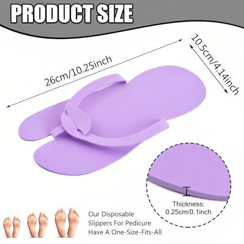 LYARCHTE 6 Pairs Disposable Foam Pedicure Slippers, Multi Color Bulk Pack for Nail Salons and Spas - görsel 8