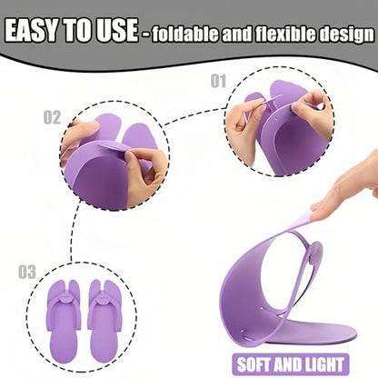 LYARCHTE 6 Pairs Disposable Foam Pedicure Slippers, Multi Color Bulk Pack for Nail Salons and Spas